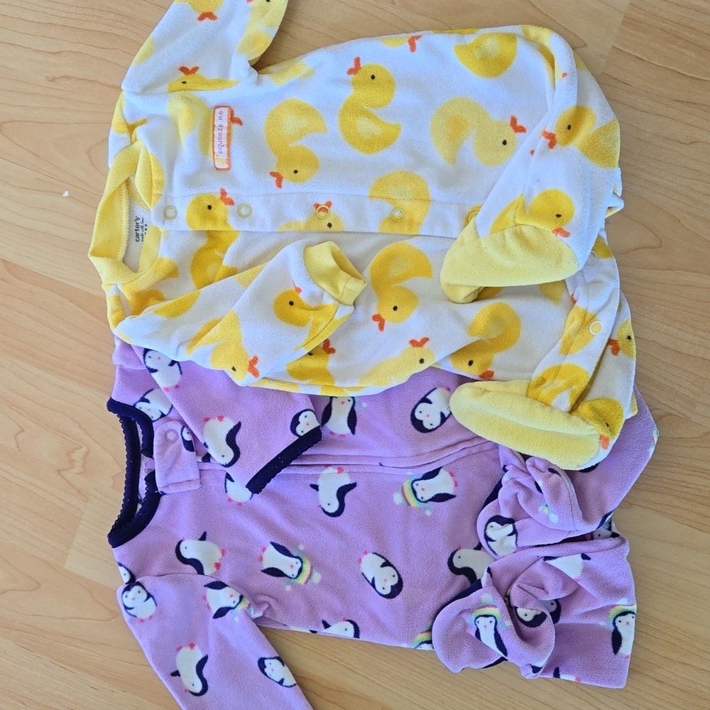 Carter's sleepers, lot of 2, 3 months,  euc